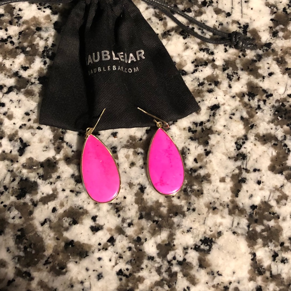 Bright pink earrings